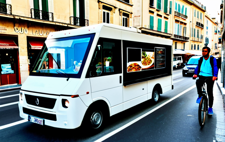 특수 차량의 최신 안전 장비 - ADAS in Action**

"A modern camping-car driving on a scenic French highway, fully clothed driver vis...